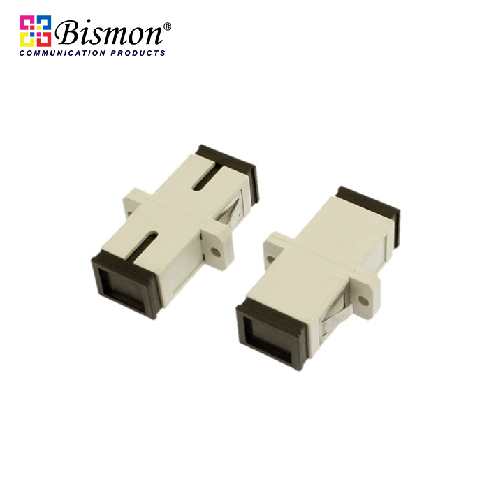 SC-Adaptor-MM-Polymer-Housing-Phos-Bronze-Simplex-Type-Beige-Color